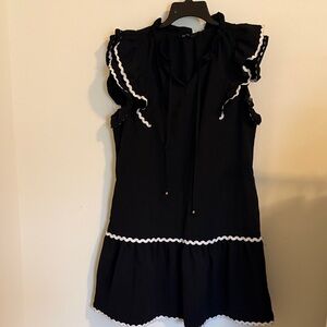 Black Dress with White Trim